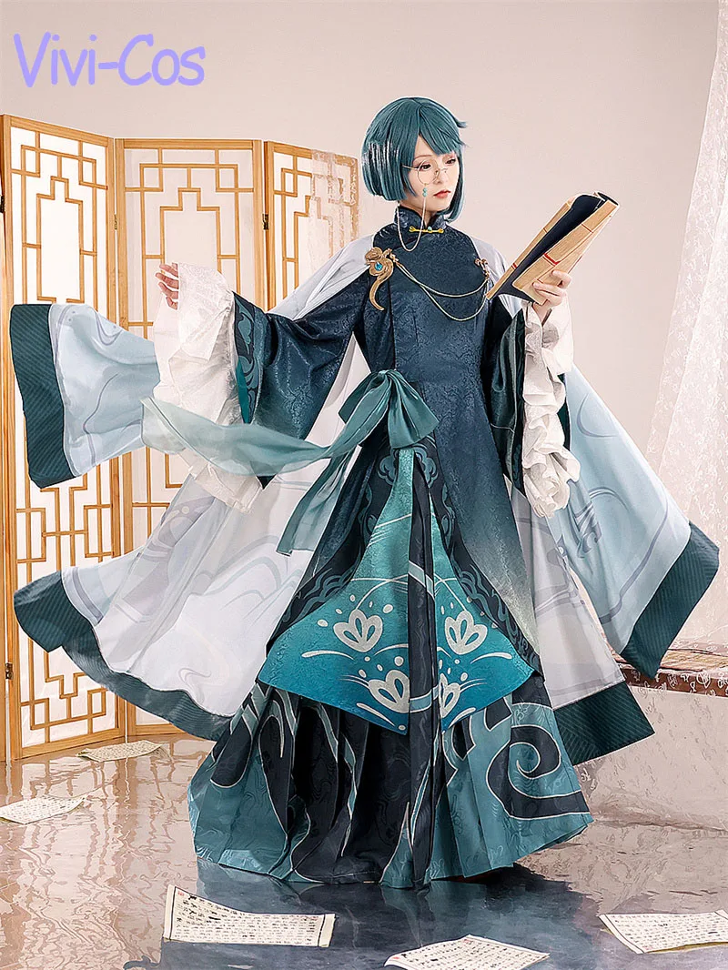 

Vivi-Cos Game Genshin Impact Xingqiu костюмы для косплевечерние Великолепный Изысканный костюм Хэллоуин для ролевых игр для вечеринки новая модель