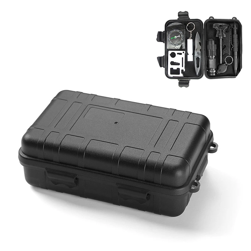 

1pc Waterproof Shockproof Box Outdoor Camping EDC-Survival Container Storage Case Box Defense Equipment First Aid For Wilderness