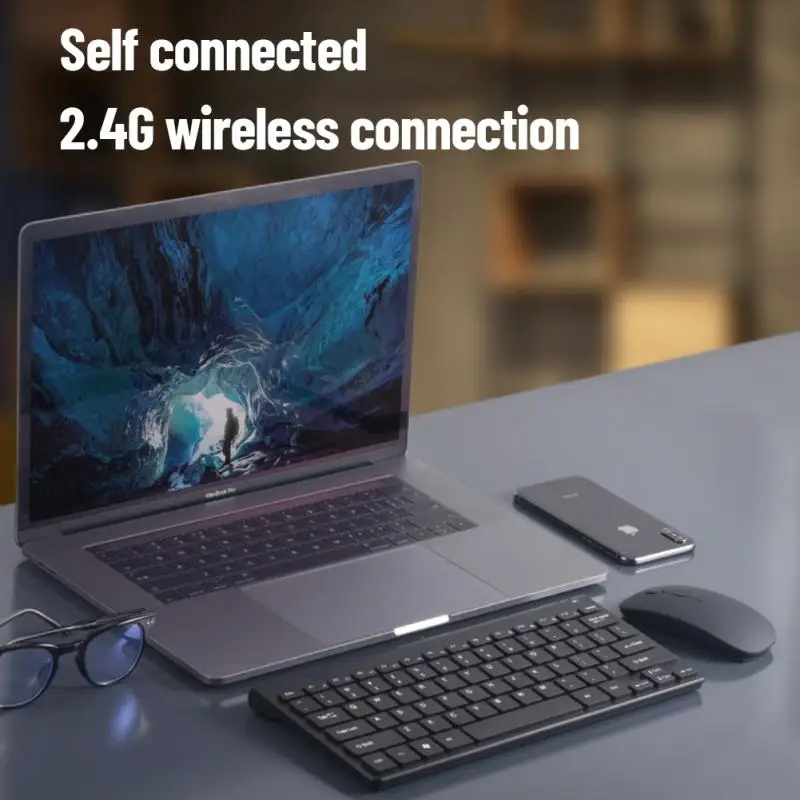 

2.4G Wireless Keyboard And Mouse Suit USB2.0 Portable Slim Design Ergonomic Keyboard And Mice Noise Reduction For Laptop PC