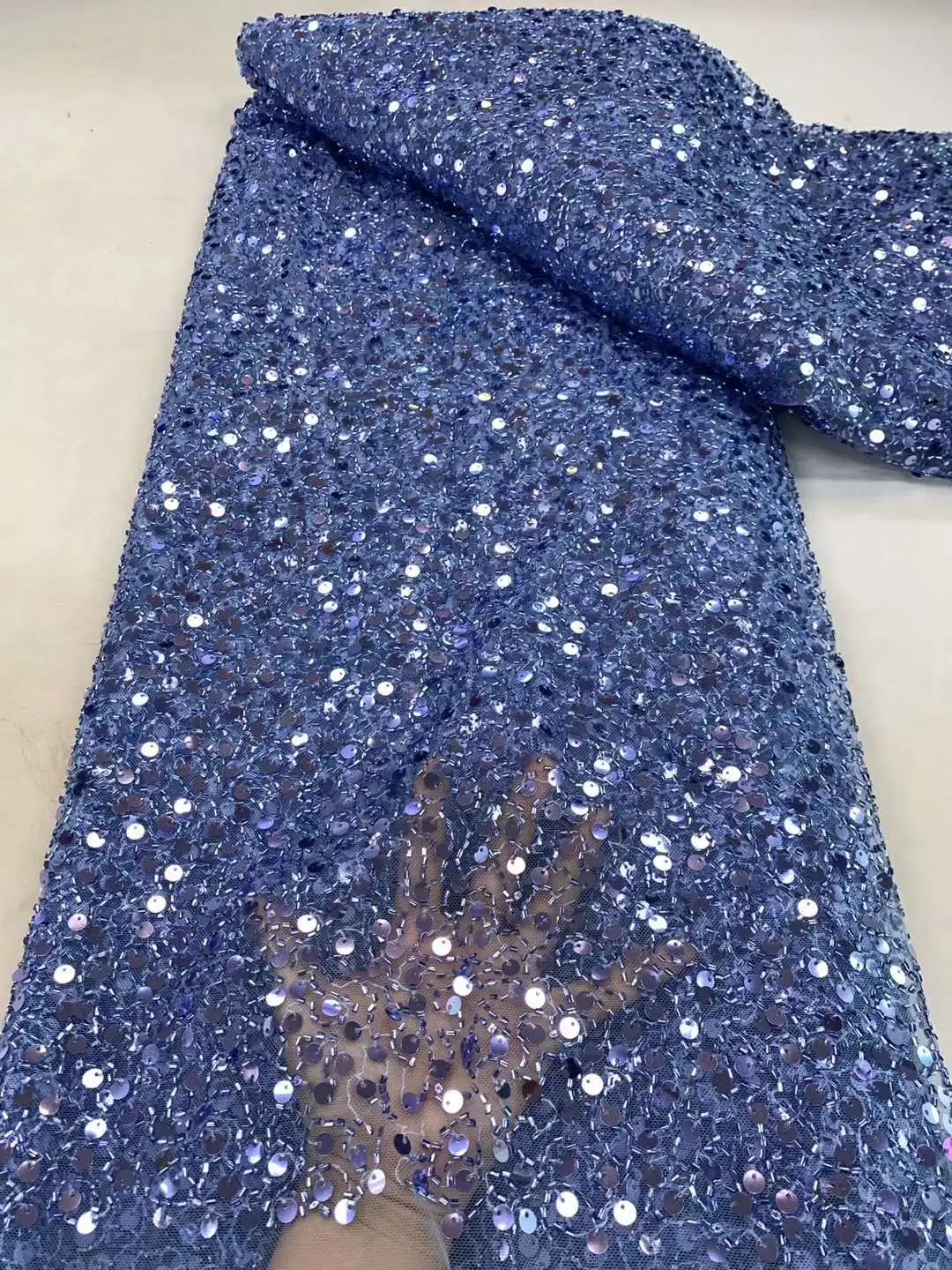 Африканские блестки бисер кружевная ткань для жениха Высококачественная