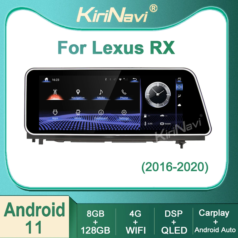 

Kirinavi 12.3 inch For Lexus RX RX200 RX270 RX300 RX350 RX400h 2016-2020 Android 11 Car Radio DVD Player Auto GPS Navigation 4G