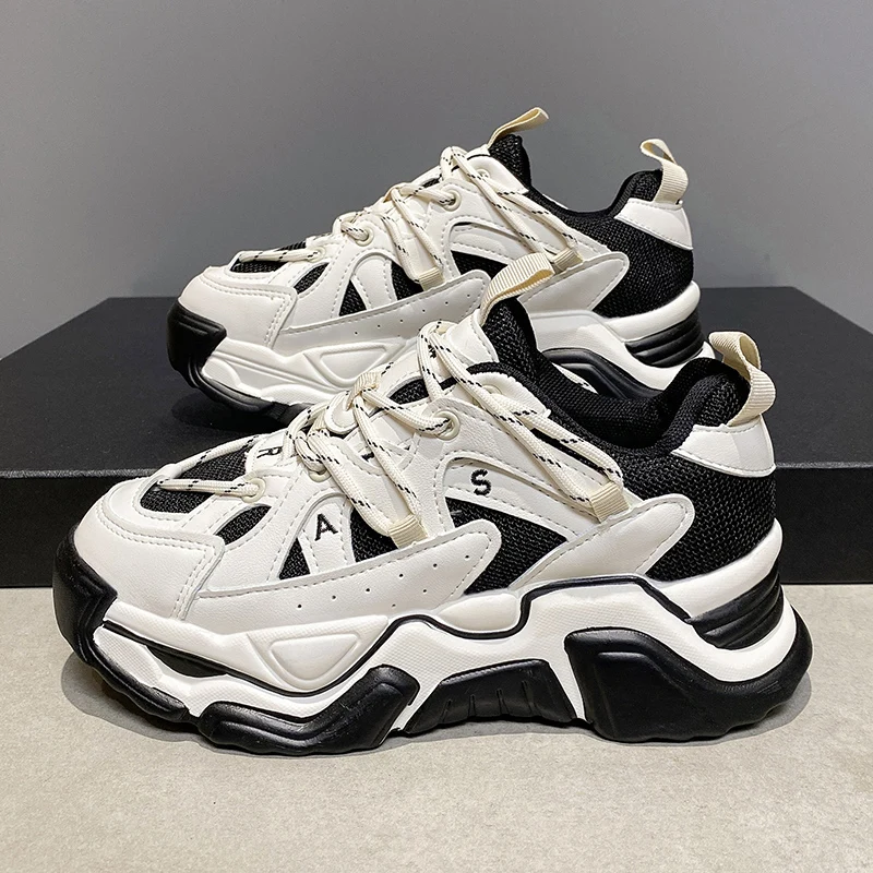 

Daddy Shoes Couple Shoes 2023 New Ins Fashion Net Red Breathable Sports Style Thick-soled Clunky Sneaker