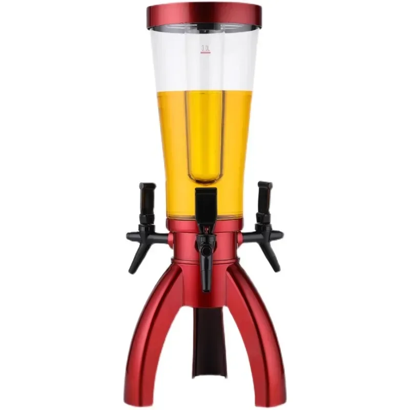 Диспенсер для пива Пластиковый кулер тройной кран сока с напитками и штативом