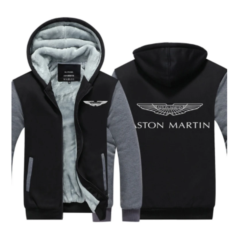 

2022New ASTON MARTI Winter zipper for sweatshirt Tops men Warm Thickening coat Hoodies jackets Colors