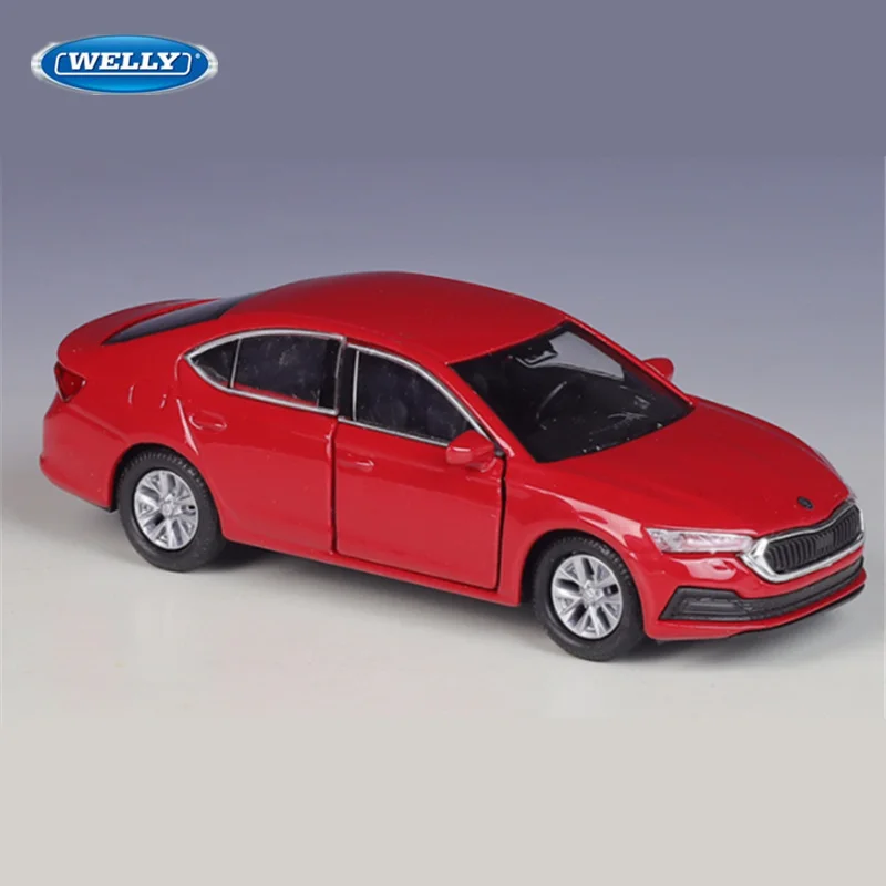 

Welly 1/36 Skoda Octavia Alloy Car Model Diecasts Metal Vehicles Car Model High Simulation Door Can be Opened Childrens Toy Gift