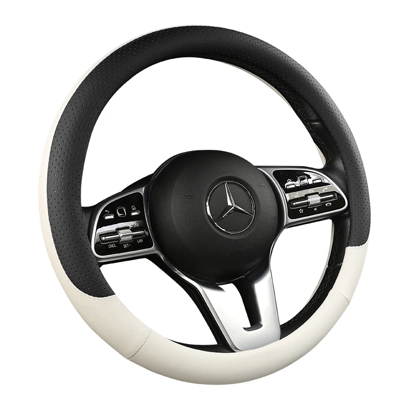 

Steering Wheel Cover for Mercedes-Benz B C S E Class SLK GLB GLC GLE EQC EQE Car Accessories Genuine Leather Non-slip Sweatproof