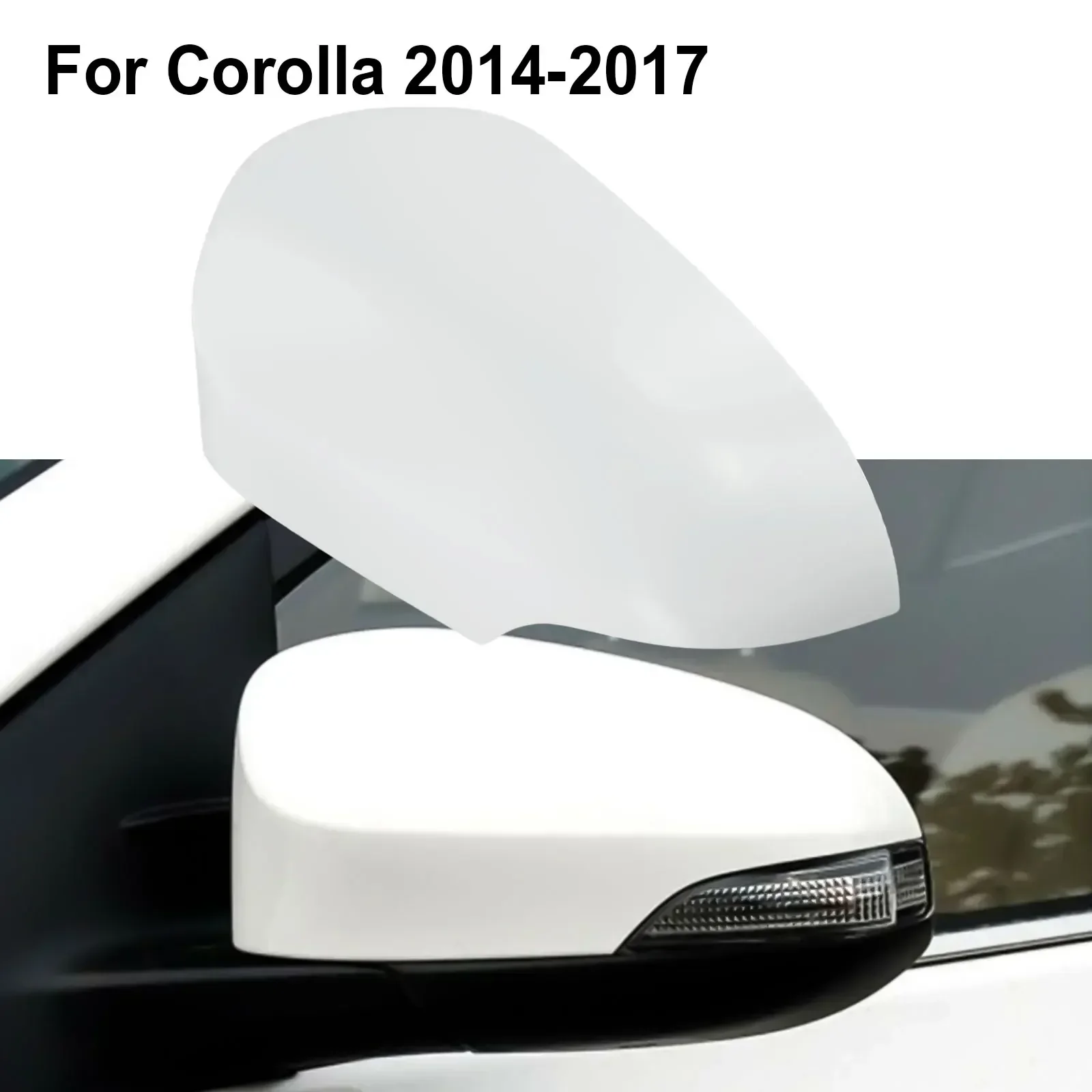 Крышка бокового зеркала для Toyota 2014-2016 Corolla ABS белый водитель левый L пластик