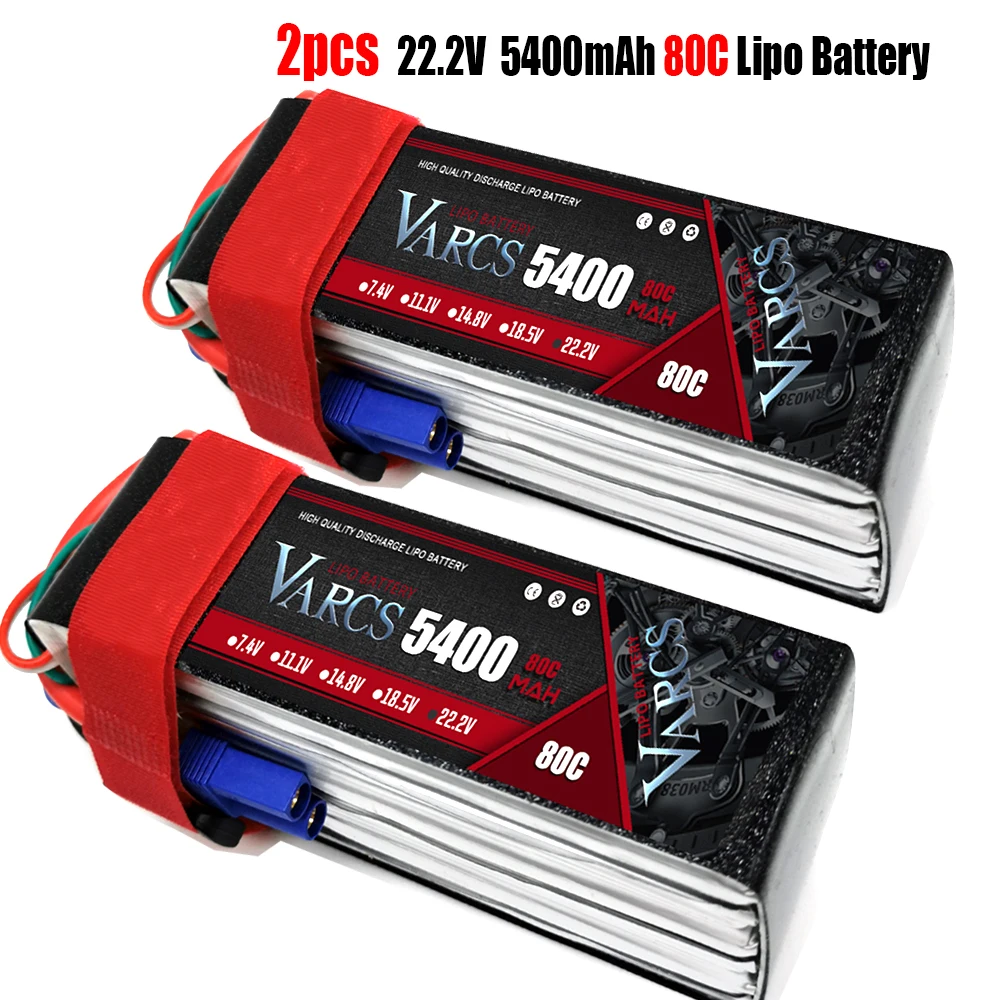 VARCS 7.4V 11.1V 15.2V 14.8V 22.2V 2S 3S 4S 6S 5200Mah 6300Mah 6500mAh 6200mAh 6750mAh 8000mAh 7000mAh Lipo Batteries for Car