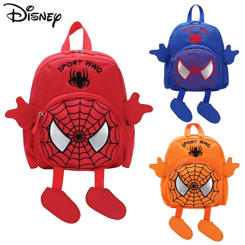 

Disney Cartoon Spider-Man Superhero Children's Anti-Lost School Bag 3-7 Years Old Kindergarten Boys and Girls Backpack Gift