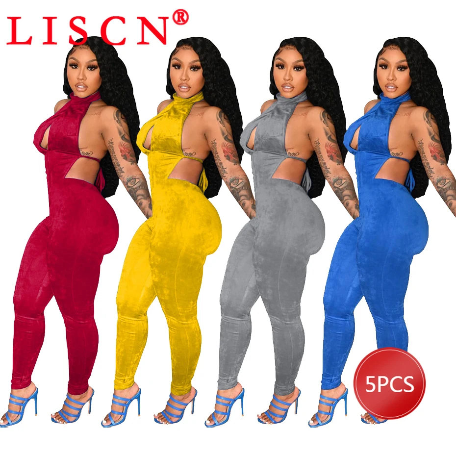 5 шт. оптовая продажа товаров для бутика Комбинезоны женщин черный комбинезон