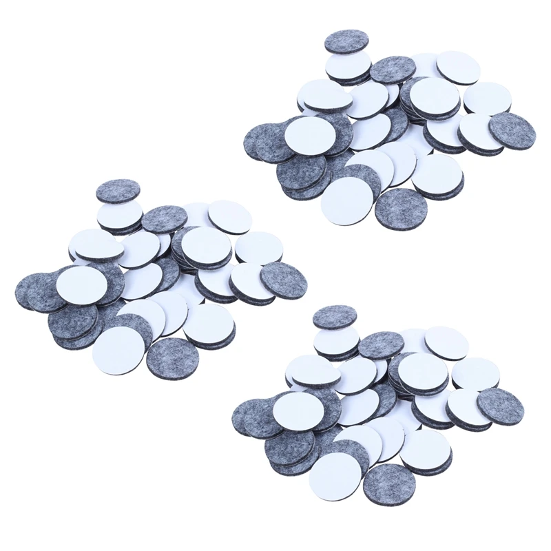 

150Pcs Round Shaped Table Chair Furniture Leg Felt Mat Pad Gray
