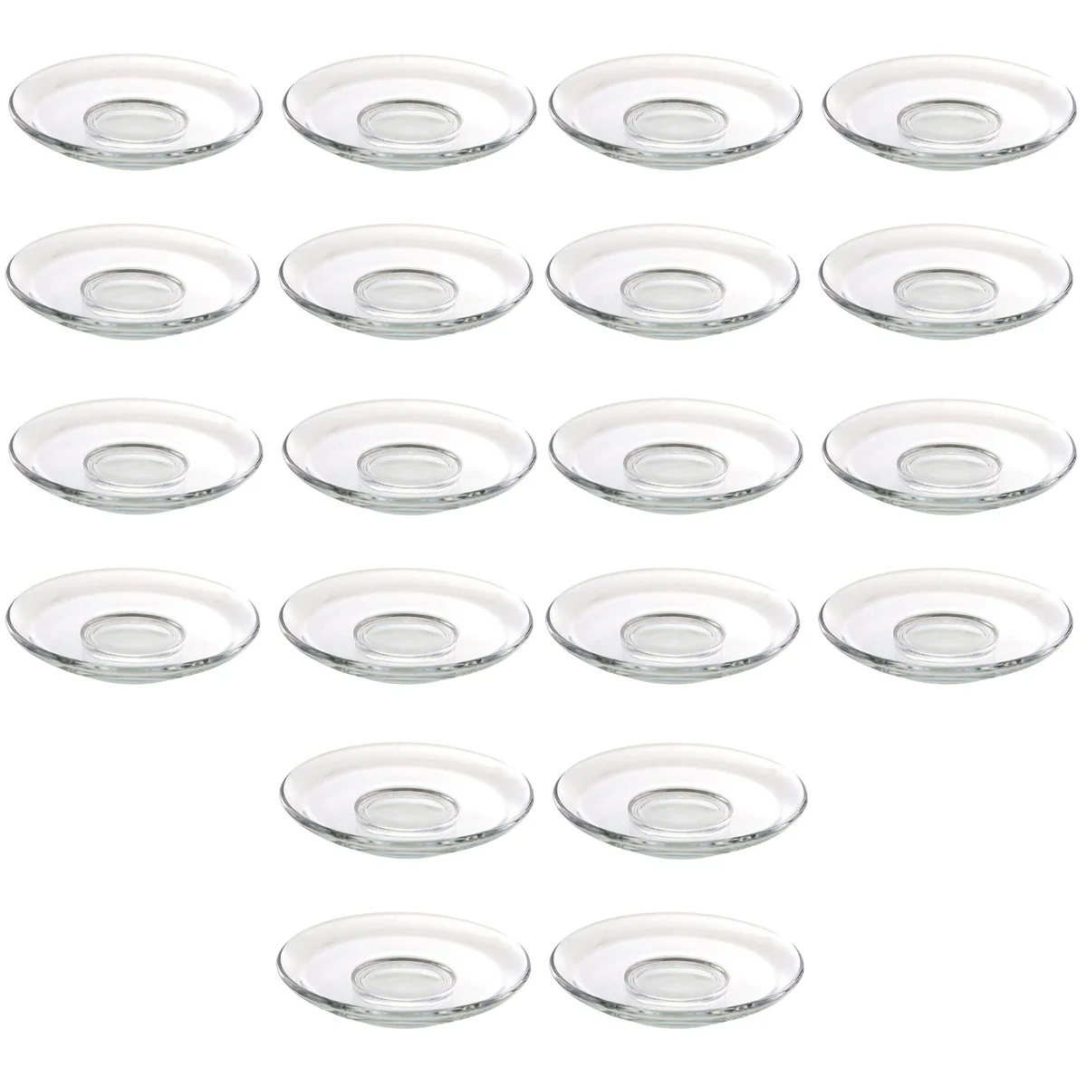 

20 Pcs Glass Saucer Snack Storage Dishes Transparent Saucers Coffee Cup Plates Clear Turkey Mug