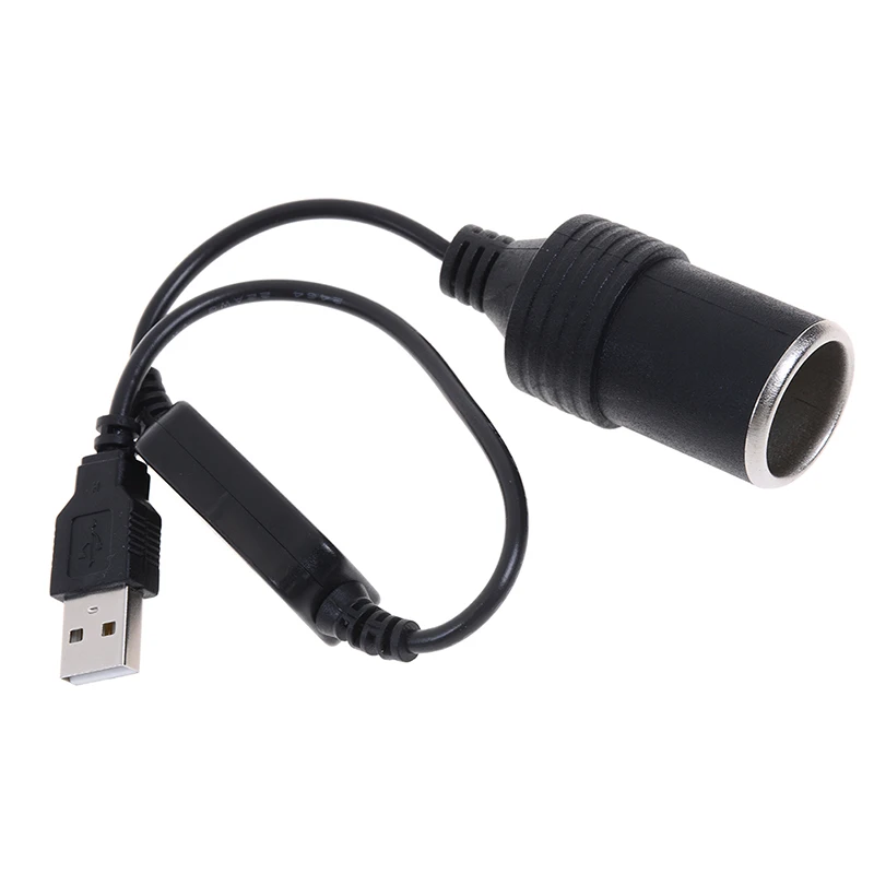 

1pc 5V 2A USB To 12V 8W Cigarette Lighter Socket USB Male to Female Cigarette Lighter Adapter Converter FOR Car