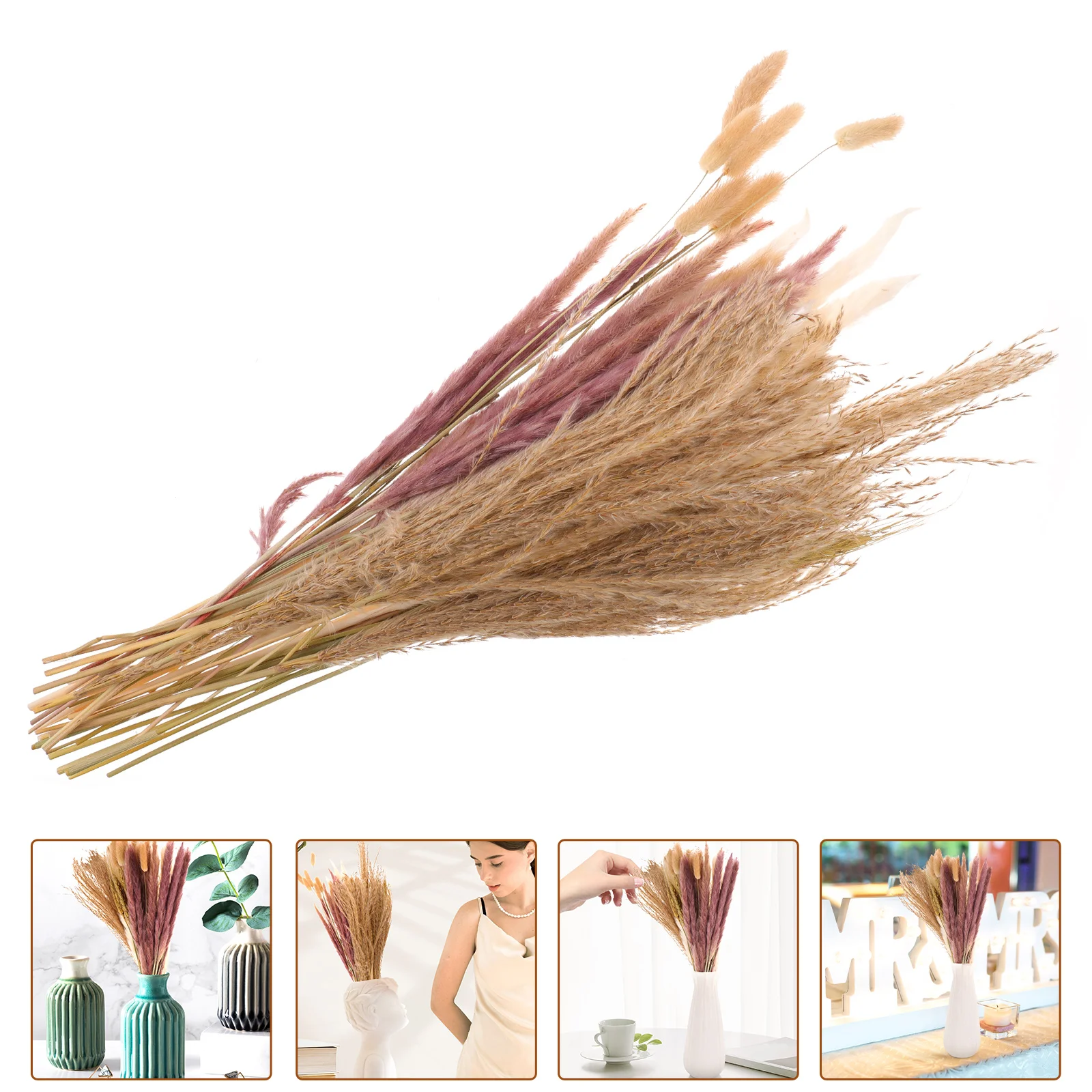 

Driedpampas Reed Diy Decor Arrangement Flowers Stems Faux Tails Vase Bouquets Decors Talladorn Ornament Natural Floor Prop Bunny