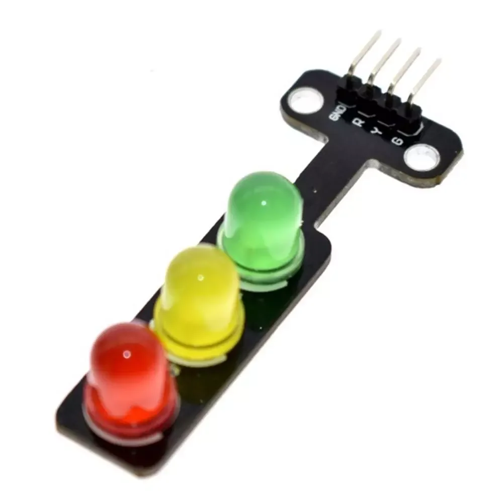 

Led Traffic Light Module 5V Traffic Light Lighting Module Digital Signal Output Ordinary Brightness 3 Light Separate Control