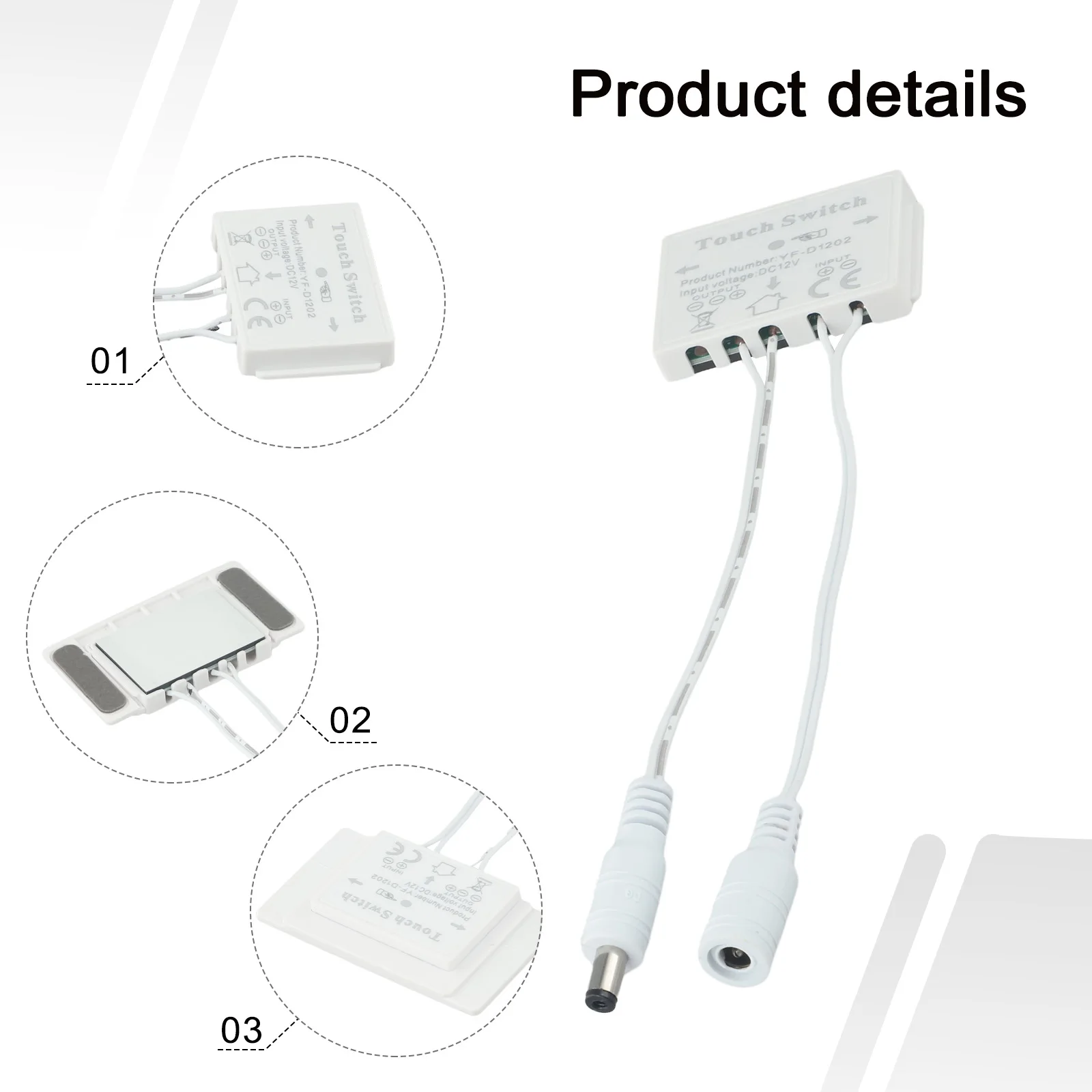 Тип переключателя LED Connect The Makeup Mirror Light Strip Сенсорный переключатель Двухцветное