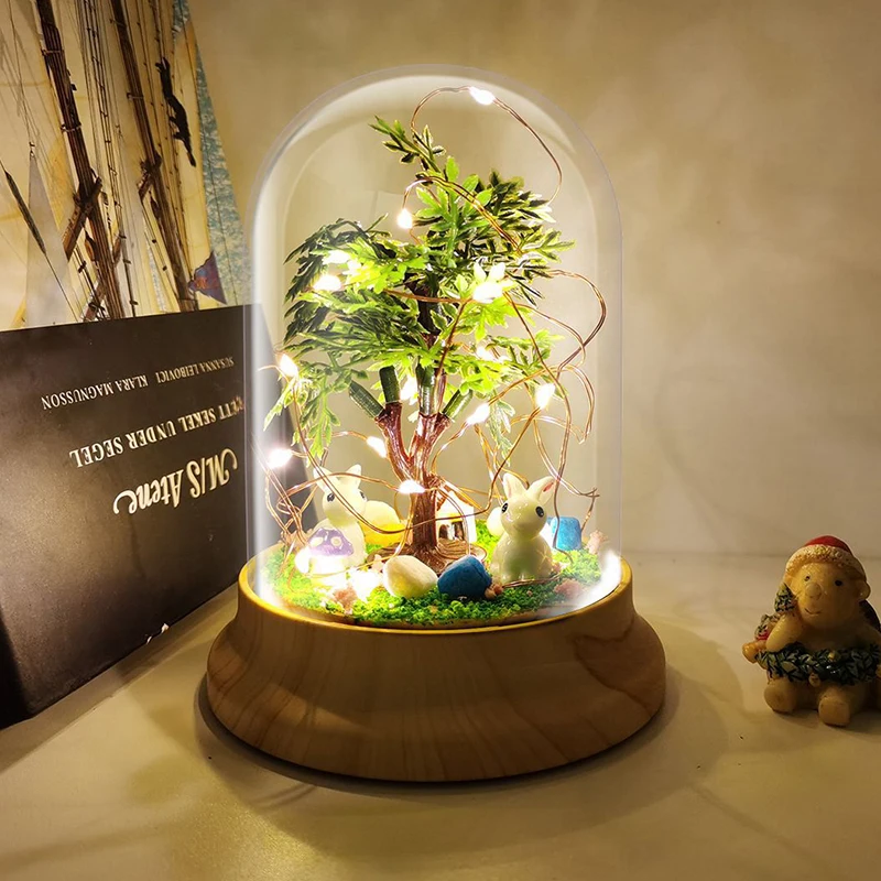 

DIY Ручная работа Светильник динозавр микро пейзаж DIY Материал посылка