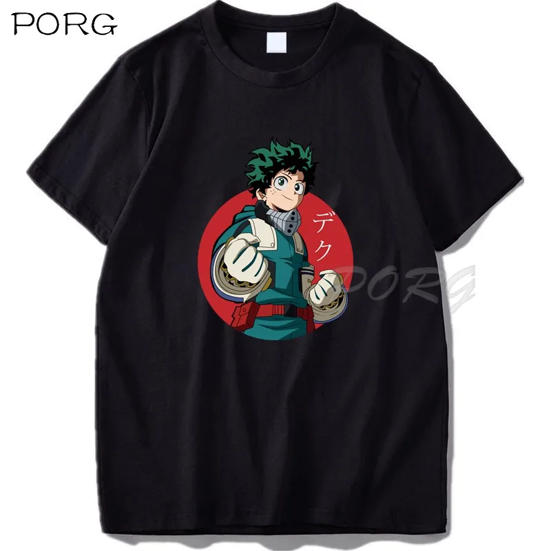 

My Hero Academia Izuku Midoriya Funny Graphic T-shirt Fashion Anime Women Men T Shirt Mens Clothes Vintage Clothing Cotton 100%