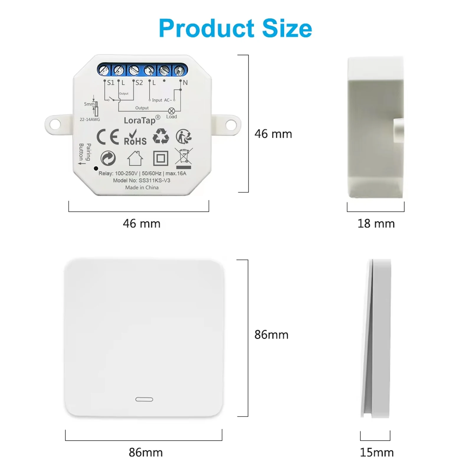 Релейный модуль беспроводного переключателя двойной переключатель управления