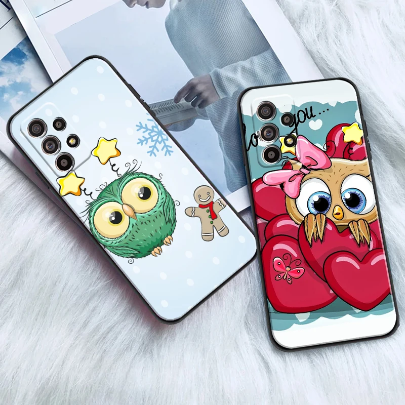 

Animal For Samsung M11 M12 Phone Case Liquid Silicon Carcasa Coque Soft Funda Black