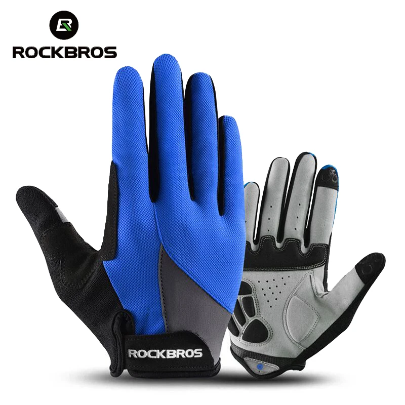

ROCKBROS Thicken SBR MTB Cycling Gloves Full Finger Microfiber Electric Bike Moto Gloves Knight Bicycle Equipment Sports Mitten