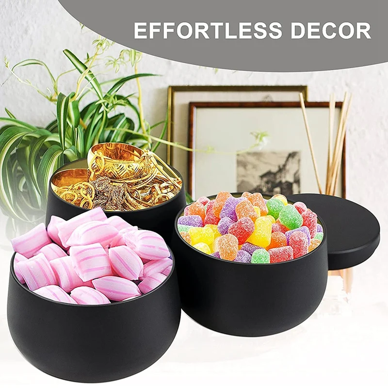 Акция! Жестяные банки для свечей с крышками-12 банок 8 унций металлические