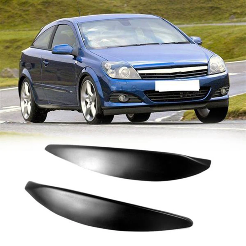 

Car Front Headlight Lamp Eyebrows Eyelids Moulding Cover Trims For Opel Vauxhall Astra H MK5 2004 - 2009