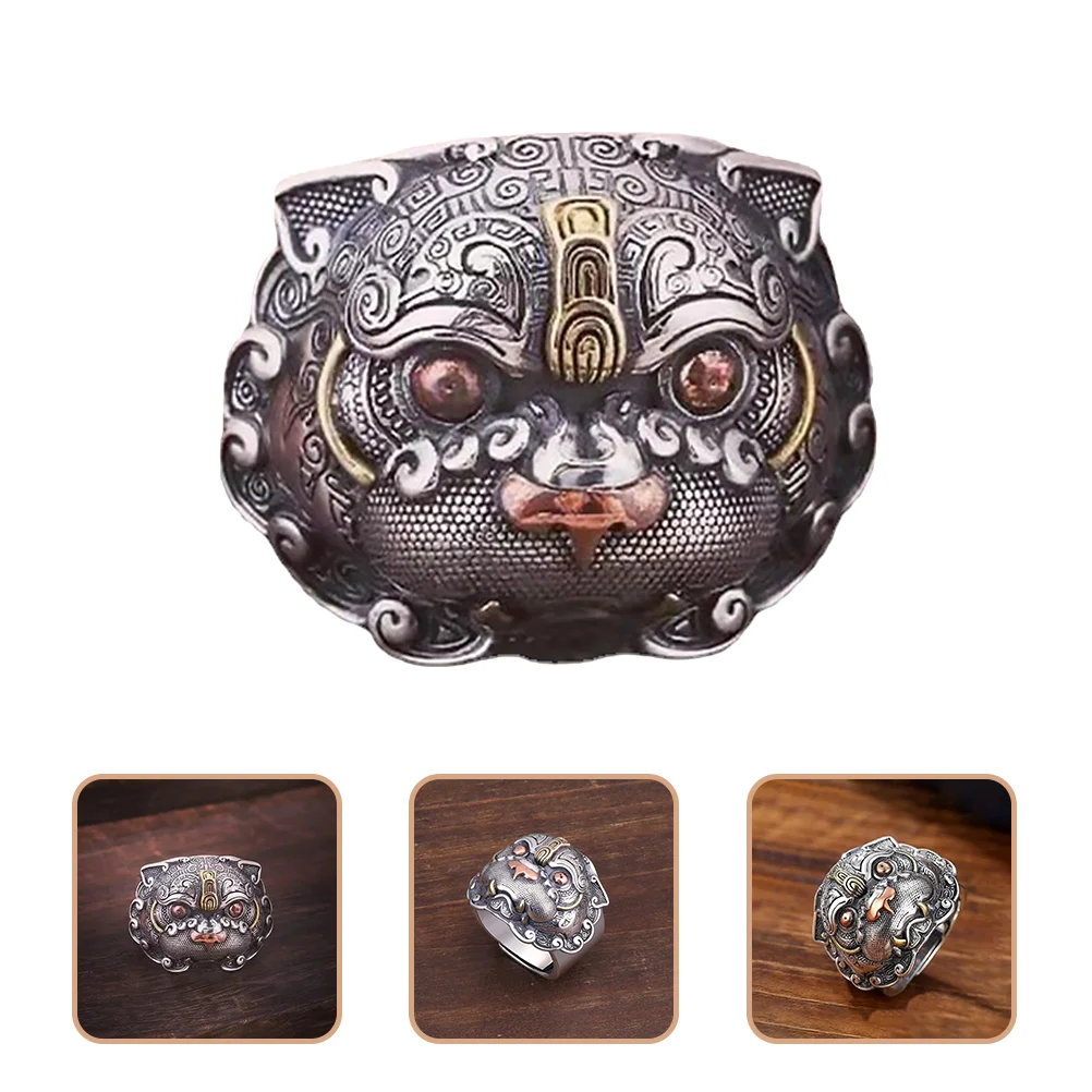 

Ring Finger Pi Yao Copper Wealth Men Decoration Chinese Health Punk Jewelry Amulet Vintage Giftethnic Gothic Rings Shui Fortune
