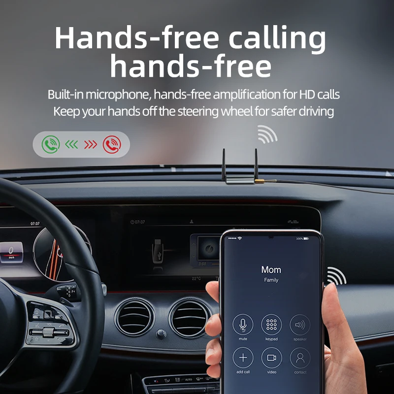 Tanie Qualcomm Aux Odbiornik Audio Z Bluetoothem Bezstratnej CSR Adapter Audio HIFI Nawigacja Samochodowa Otrzymać Telefon Zwrotny Od RCA Bezprzewodowy W Stylu Vintage Głośnik 5.0 APTX