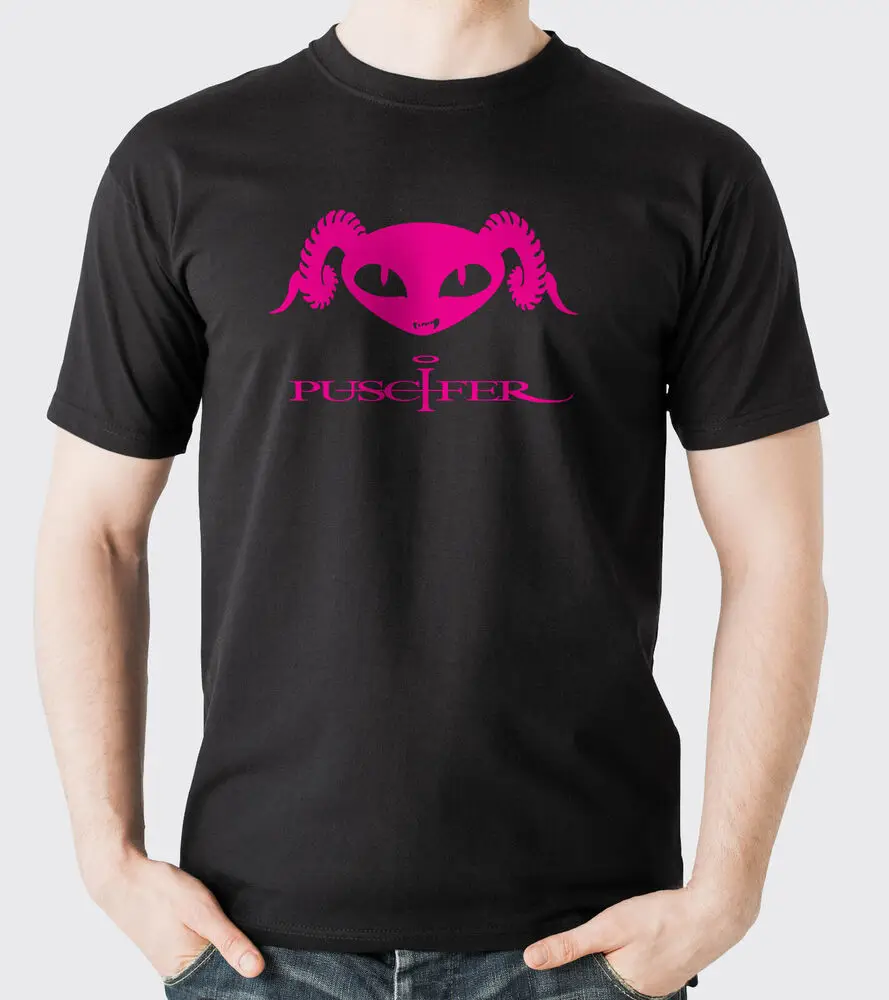 

Мужская черная футболка The Puscifer с логотипом Pink American Rock