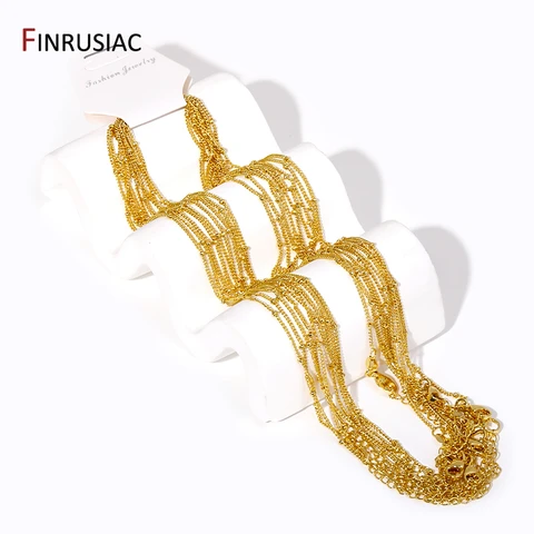 Цепочка из латуни с позолотой FINRUSIAC 18К, 1,2 мм