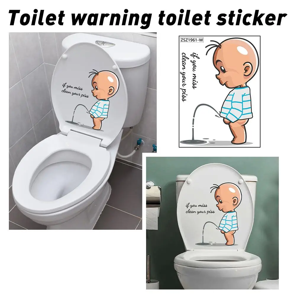 1 шт. забавные предупреждающие наклейки для унитаза детские украшения крышки