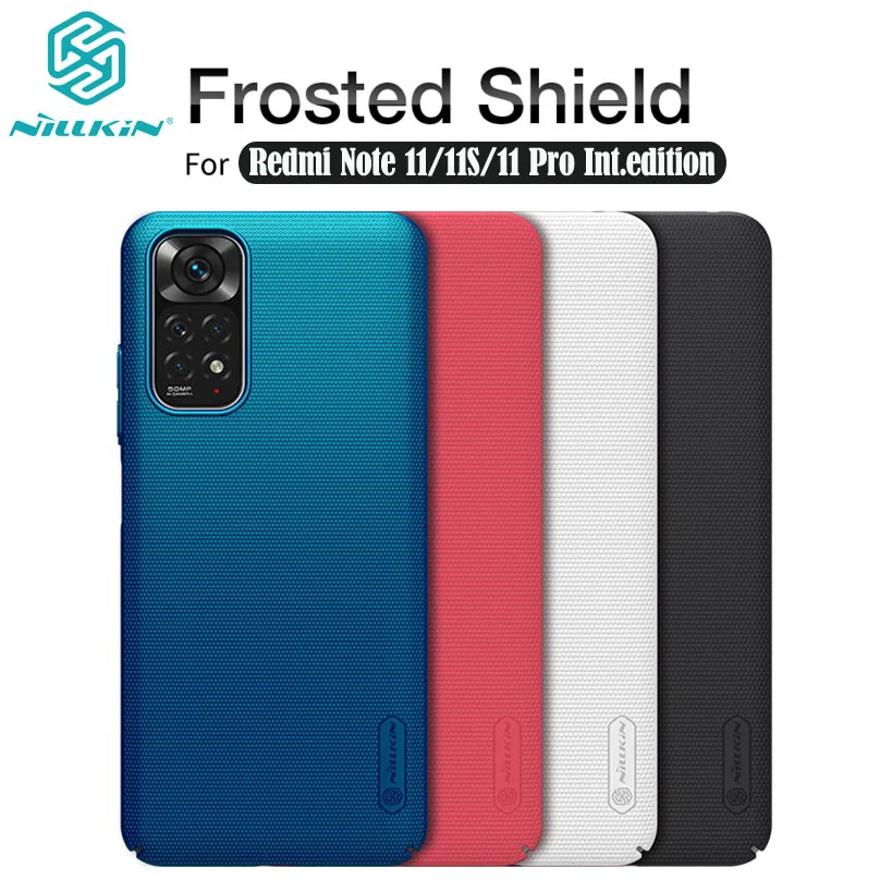 

For Xiaomi Redmi Note 11 Pro / Plus 11E Pro 5G Global Case NILLKIN Frosted Shield Hard PC Back Cover For Redmi Note 11 11S 11T
