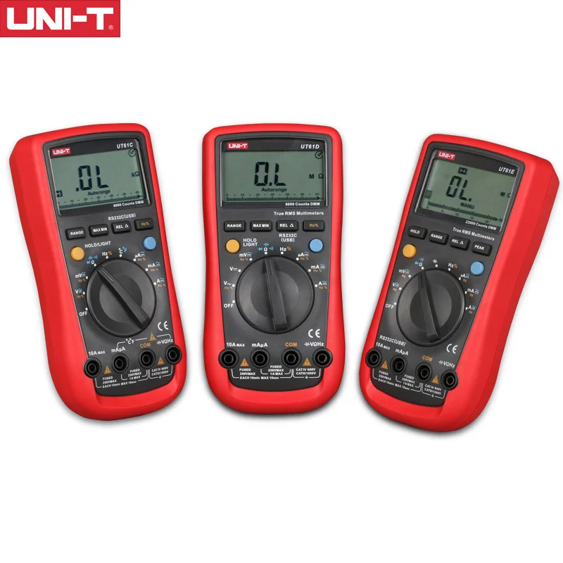 

UNI-T UT-61A UT61B UT61C UT61D UT61E Auto Manual Ranging Modern Digital Multimeter AC DC Ohmmeter Ammeter Meter