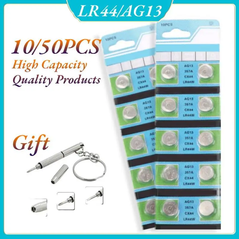 Батарейки AG13 LR44 L1154 RW82 SR1154 SP76 1 55 в 10 шт.-50 шт.