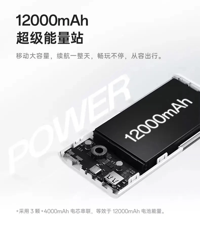 Power Bank 100 Вт 12000 мАч SuperVOOC PD 45 для ноутбука и планшета совместимый с OPPO Realme