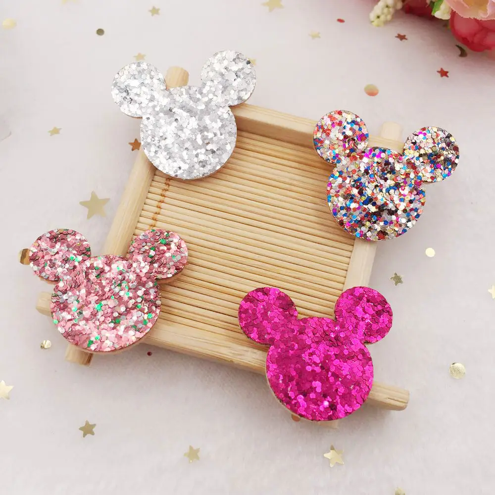 Блестящие нашивки из фетровой ткани с мышью 20 шт