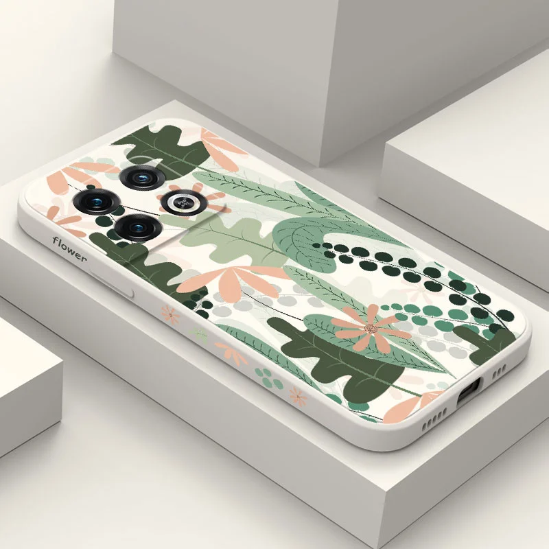 

Artistic Leaves Phone Case For Oneplus 11 11R 10 10R 10T 9R 9RT 9 8T 8 7 7T Pro 5G Liquid Silicone Cover