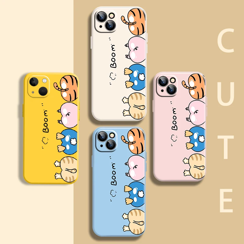 

Cute PiPi Phone Case For iPhone 11 12 13 Pro Max 12 13 Mini X XR XS Max 7 8 Plus 6S 6 Plus SE 2020 Lucky Protective Case Shell