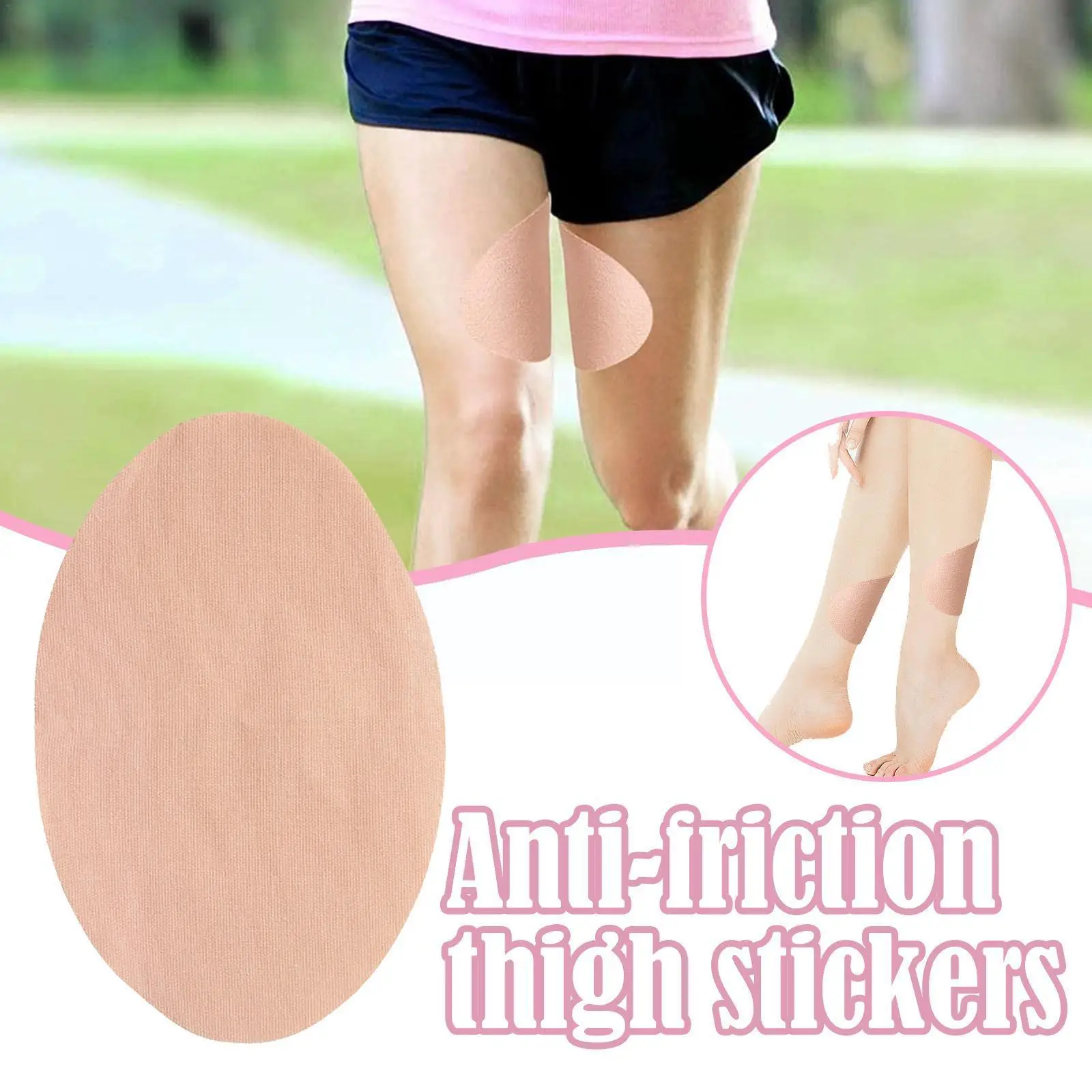 

Disposable Thigh Tape Anti Chafe Unisex Transparent Pads Body Invisible Paste Anti-wear Thigh Patches No-friction E7K3
