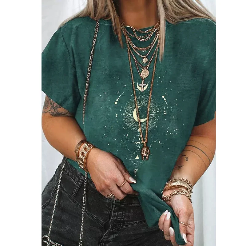 

Женская футболка с коротким рукавом, в стиле ретро