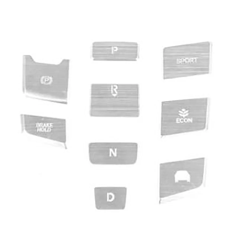 

9PCS Car Aluminum Central Control Gear Button Sticker for Honda CRV CR-V 17-21 Handbrake Cover Trim Accessories,Silver