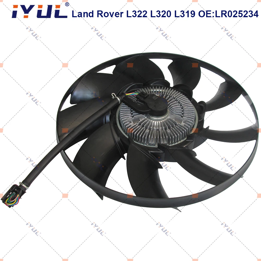 

IYUL Clutch fans assembly Cooling fan water tank Cooling fan Suitable for Land Rover L319 L320 L322 OEM LR025234