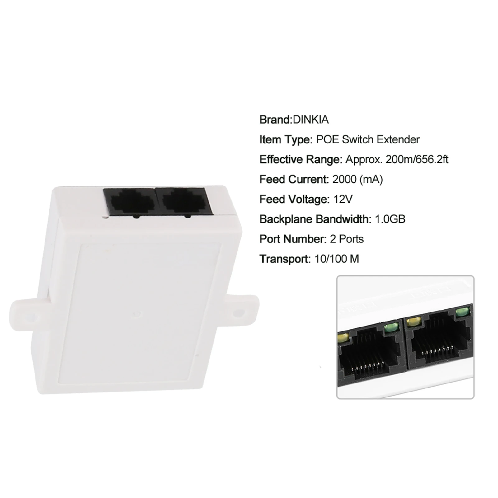 Адаптер питания с 2 портами POE разветвитель для IP-камеры Hikvision DAHUA Switch/VCR 12 В |
