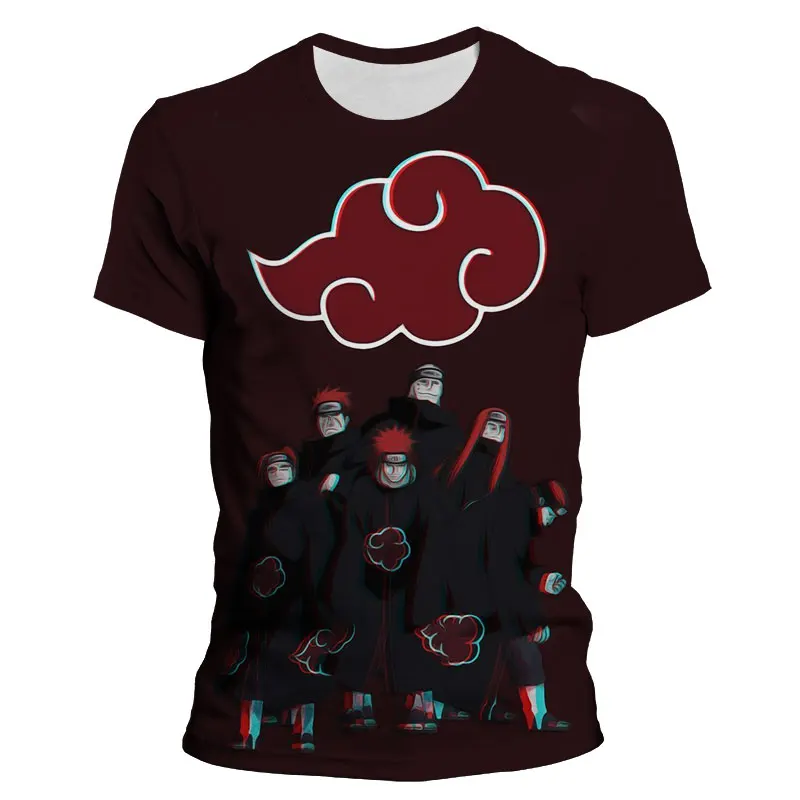 

Футболка Мужская/женская оверсайз с 3D-принтом Наруто, мультяшный Аниме Топ с коротким рукавом, одежда для детей, лето