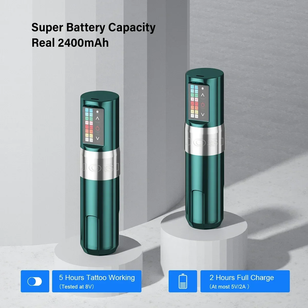Двойная литиевая батарея Беспроводная зарядка тату-ручка аккумулятор