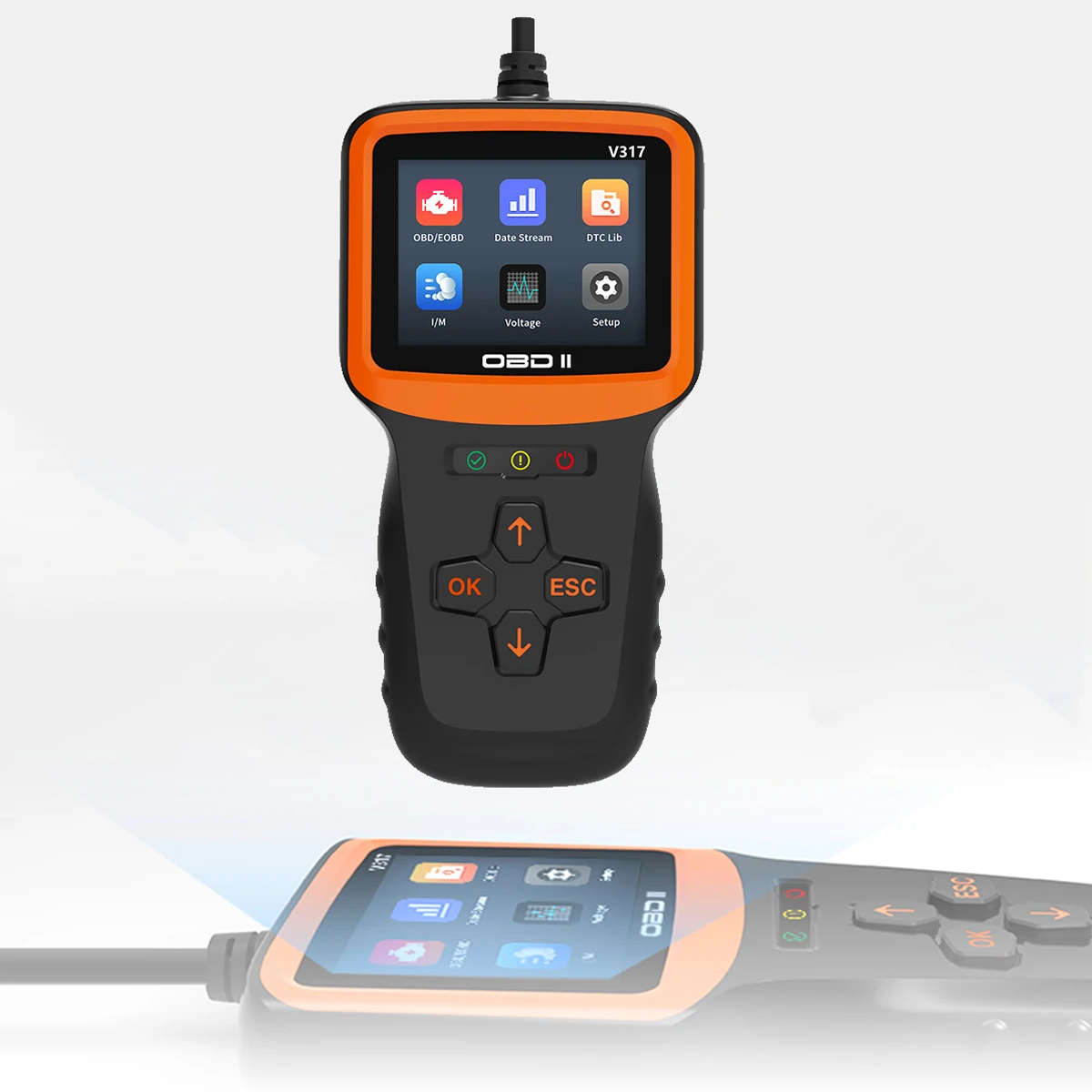 

Автомобильный сканер OBDII, портативный инструмент для диагностики автомобиля, цветной диагностический ЖК-дисплей TFT 2,8 дюйма, считыватель ко...
