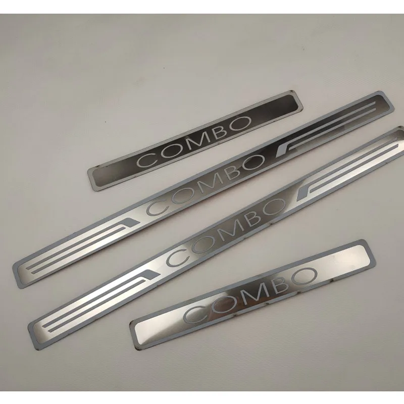 

for Opel combo 2018 Car Accessories Door Sill Protector Scuff Plate Pedal Styling Sticker Auto Threshold Trim 2019 A