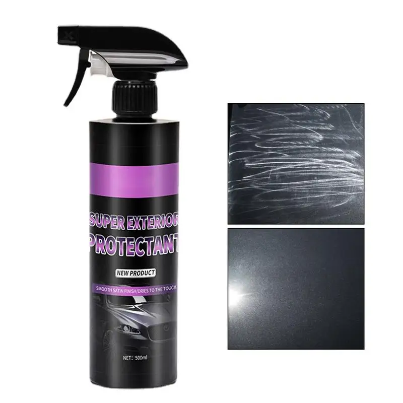 

Car Detailing Spray 500ml Non Greasy Auto Cleaning Spray Portable Vehicles Polishing Compound For Protection Automotive Coating