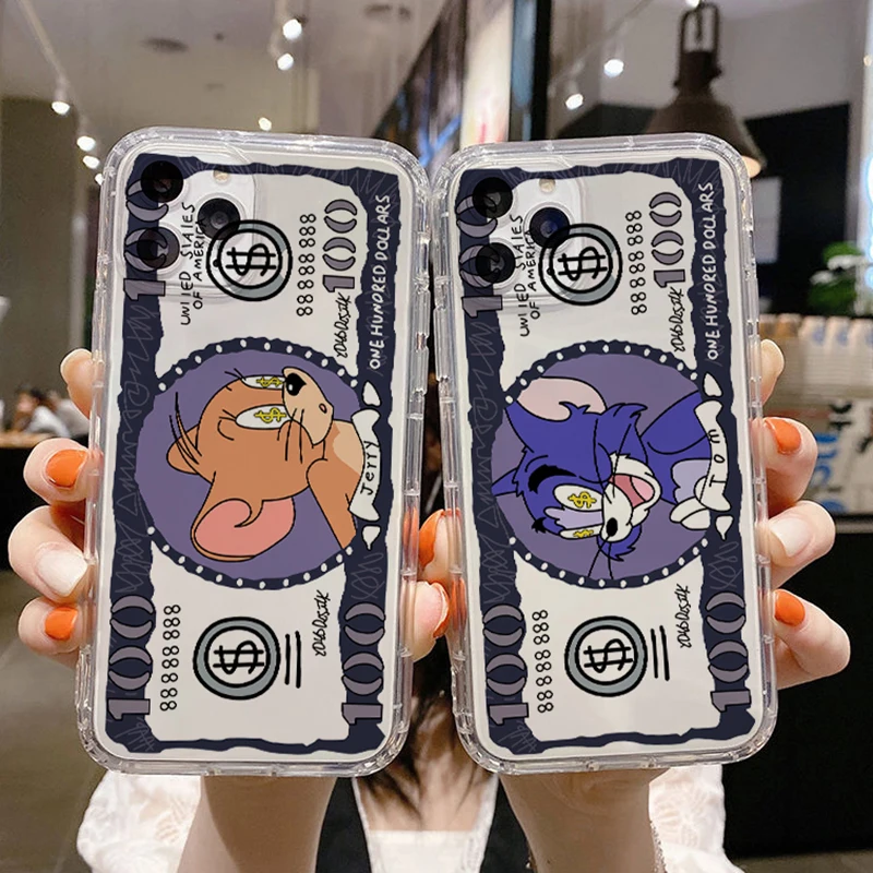 

Transparent Cases For iPhone 13 12 Pro Max Mini 11 Pro Max X XR XS Max SE 2020 6 6S 7 8 Plus Mouse Cat Soft Silicone Cover Funda
